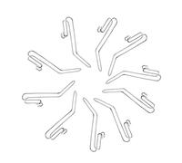 Amosfun 10 Pezzi Ganci Multifunzionali Inossidabile per Appendere Ombrelli Borse e Giocattoli Auto Resistente Design Bave per Accessori e Oggetti Vari