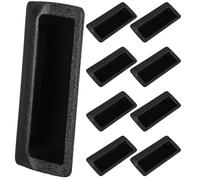 Amosfun 10 Pezzi Maniglie a Scomparsa Nere in Plastica Abs 1,6mm per Porte Armadio e Cassetti Design Incassato senza Bordi, Profondità Migliorata per Uso Comodo e Installazione Rapida,