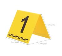 Amosfun 10 Pezzi Marcatori di Prove Forensi Righello Integrato, Cartelli Numerici Resistenti per Scena del Crimine Interni ed Esterni, Etichette Identificative Portatili per Indagini