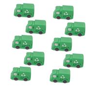 Amosfun 10 Pezzi Miniature Garbage Truck Micro Landscaping Vehicles for DIY Decor Detailed Tiny Trash Truck Models for Dollhouse Toys Home And Office Display