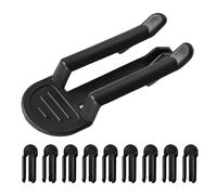 Amosfun 10 Pezzi Porta sacco della spazzatura Clip di sacchetti Porta del sacchetto di rifiuti supporto per sacco della spazzatura Black