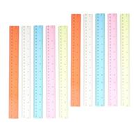 Amosfun 10 Pezzi Righello Colorato da 30cm in Plastica, Disegno | Uso Multiuso, Scala Chiara Incisa, Facile da Leggere e Trasportare per Design e Mappatura Colore Casuale