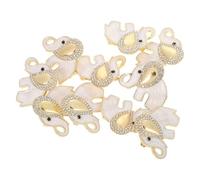 Amosfun 10 Pezzi Spilla a Forma Di Elefante Brillante Spilla Decorativa Animale Da Bavero Elefante Animale