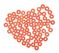 Amosfun 100 anelli di gomma Elastrator per pecore, anelli di castrazione altamente elastici, sicuri e senza sangue, arancia, per castrazione di maschi e uso in allevamento