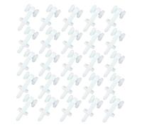 Amosfun 100 Pezzi Cursori per Tende in Plastica con Doppia Ruota Piccola Scorrimento Silenzioso per Binari di Doccia e Finestra Accessori Compatibili per Guide da Soffitto Design Minimalis