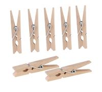 Amosfun 100 Pezzi Mini Mollette in Naturale per Foto e Artigianato Clip per Decorazioni e Stendibiancheria Multifunzione