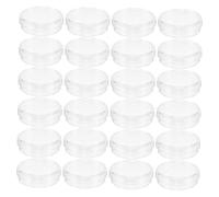 Amosfun 100 pezzi Piatti Petri Trasparenti con Piastre Plastica Resistenti per Biologia Scolastica Superficie Scrivibile per Campioni Facili da Identificare per Esperimenti e Progetti