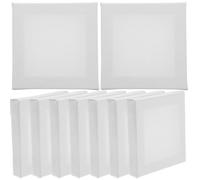 Amosfun 12 Pannelli Mini Tavole da Pittura in Cotone 7x7 Cm, Cornici Vuote Multiuso per Pittura ad Olio e Acrilico, Supporti Portatili per Artisti Principianti e Studenti, Kit Creativo