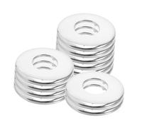 Amosfun 12 pezzi Copripipe Decorativi in Inox per Tubo Piastre Copri Flangia Doccia per Uso Residenziale e Commerciale Copertura per Imperfezioni e Spazi