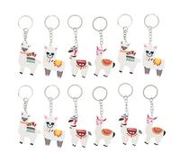 Amosfun 12 Pezzi Portachiavi Alpaca in Pvc E Lega Ciondolo Portachiavi Animali Lavanda Accessori Versatili Per Chiavi Borse E Cellulari Regali Per Compleanni E Occasioni Speciali