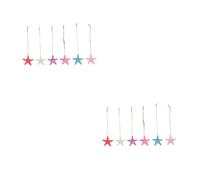 Amosfun 14 Set di Ciondolo in Resina Medusa Lampada Lanterna Decorazione Mare Marino Acquario Ornamenti Conchiglie Gamberi Serbatoio Barca Bandierine Spiaggia Rete Adesivi