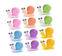 Amosfun 18 Pollici Mini Luminescent Snail Figurines Resin Realistic Small Animal Models For Fairy Garden Micro Landscape And Plant Pot Decoration