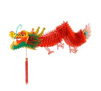Amosfun 1M Chinese New Year Spring Festival Dragon Lantern Plastic Hanging Lantern Ornaments for Decoration