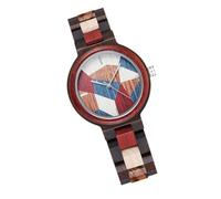 Amosfun 1pezzi Orologio da Polso in Legno con Cinturino Resistente Design Unico e Classico al Quarzo per Uomo e Donna Elegante Accessorio Moda come Regalo per Amici e Famiglia