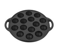 Amosfun 1pezzi Padella Per Lumache in Ghisa Pentola Per Polpette e Frittura Nera Resistente e
