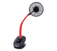 Amosfun 1pezzi Usb Fan Con Lampada Led e Ventilatore Da Scrivania Con Clip Lampada Da Tavolo Creativa Ventilatore Notturno Ricaricabile Nero