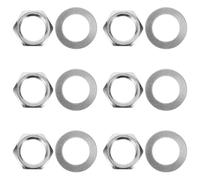 Amosfun 1set Guarnizioni Metalliche per Potenziometro Chitarra Elettrica Dado e Rondelle per Accessori Chitarra Supporto Stabile e Montaggio DIY Facile