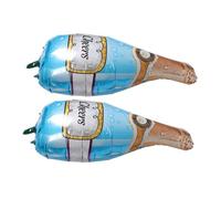 Amosfun 2 palloncini in alluminio riutilizzabili per bottiglie di vino, decorazioni per feste di compleanno, addio al celibato e celebrazioni, design accattivante a forma di vino per un'atmosfera
