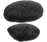 Amosfun 2 Pezzi Accessori Chioma per Donne Nero Chignon Effetto Moda in Seta Alta Temperatura per Occasioni Speciali e Matrimoni Aggiunge Volume e Solleva i Chioma