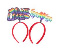 Amosfun 2 Pezzi Banca Del Festival Orgoglio Accessori Per Per Donne e Ragazze Fasce Divertenti Per Le Ragazze Fascia Arcobaleno Accessori Arcobaleno Pride Basche Panno Glitterato