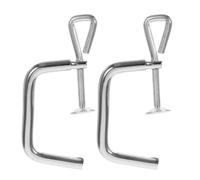 Amosfun 2 Pezzi Clip Di Ricambio Per Macchina Per Pasta Manuale, Morsetto Fissaggio Universale, Argento, 6.1x2.8x0.4 Pollici, Accessorio Per Pasta Maker, Facile Da Usare, Sicuro E Durevole