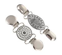 Amosfun 2 Pezzi da Donna, Maglione con Clip, per Ragazze, Maglioni, Chiusura a Clip, Cardigan, Clip per Camicia, Sciarpe, Accessori per Camicia, Abbigliamento