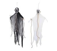 Amosfun 2 pezzi Decorazioni Halloween Scheletro Appeso in Lino con per Giardino e Casa Decorazioni Spaventose per e Interni Ed Esterni