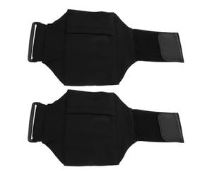 Amosfun 2 Pezzi Fascia Fitness Le Gambe Regolabile Portafoglio da Gamba per Carte Supporto Telefono da 5-7,5" Nero per Corsa Jogging e Allenamento Outdoor