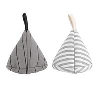 Amosfun 2 pezzi in cotone assist maniglia supporto presine presine resistenti al calore guanti da forno manico manico o o a per cucina cucina grigio chiaro