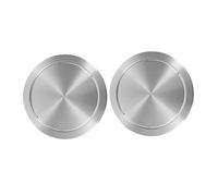 Amosfun 2 Pezzi Pattumiera Incasso in Acciaio con Sportello Ribalta Copertura Recessed per Rifiuti da Banco per Cucina Bagno e Ufficio