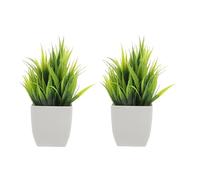 Amosfun 2 Pezzi Pianta in Vaso Con Foglie Di Aloe Simulata Bonsai Artificiali Decorativo Piante Tavolo Piccolo Artificiale Pentola Casa Camera Scrivania Sintetico Verde Pp