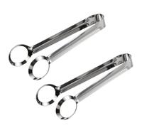Amosfun 2 Pezzi Pinze per Uova in Acciaio Inossidabile Clip Alimentari Antiscivolo con Design Compatto e Resistente Utensili da Cucina Multifunzionali per Casa e Servizio