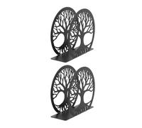 Amosfun 2 Pezzi Portatovaglioli Nero in Ferro Battuto con Motivo Albero della Vita Dispenser da Tavolo Minimalista in Metallo Supporto Tovaglioli Rustico per Cucina e Sala da Pranzo
