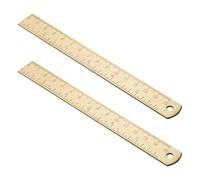 Amosfun 2 Pezzi Righello Segnalibro in Ottone Oro 15cm, Multiuso | Incisione Chiara della Scala, Design Semplice ed Elegante, per Lettura, Scuola e Appunti Tecnici