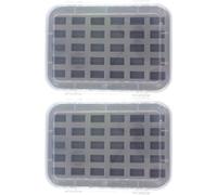 Amosfun 2 Pezzi Scatola per Spoline da Cucito con Finestra Trasparente | Spugna Interna per Fissare gli Elementi, Leggera e Pratica, per Filo e Forniture da Cucire
