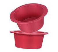 Amosfun 2 pezzi Stampo per Torte Silicone Flessibile Antiaderenti per Dolci Rotondi per Torte Creative e Feste Famiglia