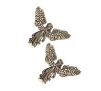 Amosfun 2 Pezzi Statue Angeli Ottone con Protettive Miniature Sculture per Decorazione Mensola e Mobile e Simbolico