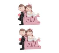 Amosfun 2 Pezzi Statuina Sposi su in Resina per Decorazione Cake Topper Matrimonio e Originale Regalo per Fidanzati e Decorazioni Nuziali