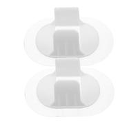 Amosfun 2 Pezzi Supporti PVC per Tubi Drenaggio Clip Adesive per Tubi Lavatrice e Condizionatore Riduzione Rumore Fissaggio Invisibile per Piastrelle e