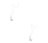 Amosfun 2 Pezzi Supporto per Cavo da Stiro Regolabile, Bianco, Morsetto | Ferro e Plastica, Braccio Flessibile Compatto, per Tavola da Stiro e Filo, Balcone e Camera