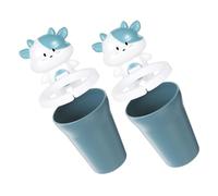 Amosfun 2 Pezzi Tazza per Collutorio per Portaspazzolino da Bagno Portaspazzolino da Parete per Bagno Portaspazzolino Unico Portaspazzolino per Tazza da Parete Pp