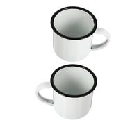 Amosfun 2 Pezzi Tazze Dacqua Smaltate Retrò Eleganti Tazze Da Caffè E Tè Smaltate Robuste Tazze Per Bere Per Casa Ufficio E Viaggi