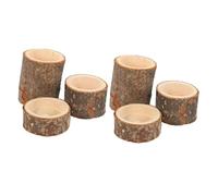 Amosfun 2 Set Candelabro in Legno Arredamento D'epoca Piccola Tavolo Da Tè The Office Merchandise Regalini Natale Candelabro Da Camera Da Letto Portacandele Di Legno 3 Pezzi * 2