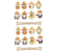 Amosfun 2 Set Decorazioni per Feste Festival Decorazioni di Compleanno Fiesta Gnomi Festa del Taco Maio Decorazione Sospesa Palma Gonfiabile Arredamento per Feste Carta 8 Pezzi*2