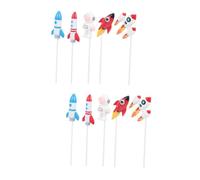 Amosfun 2 Set Decorazioni Per Torta Compleanno Resinati E Cake Picks Party Ornament Creativi E Riutilizzabili Per Feste E Decorazioni 4 Pezzi * 2