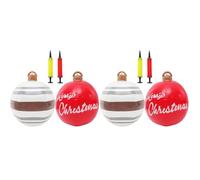 Amosfun 2 Set Palla di Natale Gonfiabile Vassoio Ovale Cono di Rivetti Galleggianti Gonfiabili per Piscina Giocattoli Sportivi Scintilla Giocattoli Popolari Pazzo Fascino Rivetti Neon PVC