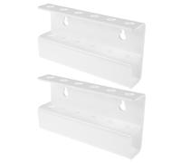 Amosfun 2 Set Porta Freccette in Acrilico Bianco per 6 Punte, da Parete | Trasparente ad Alta Chiarezza, Installazione Facile, per Tavolo o Parete, Compatibile Freccette e Tabellone