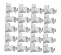 Amosfun 20 Pezzi Clip Supporto Mensola in Metallo Regolabili per Armadi Staffe Resistenti per Mensole con Montaggio Attrezzi per Uffici e File Cabinet