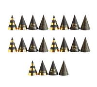 Amosfun 20 Pezzi Happy New Year Cappellini Coni Cappelli di Carta 2022 Capodanno Festa di Compleanno Decorazione Cosplay Costume Accessori (Motivo Misto)