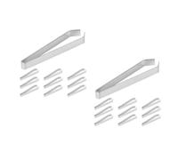Amosfun 20 Pezzi Pinza per Lische di Pesce in Acciaio Inox, Precisione | Cucina Domestica e Chef, per Pesce e Preparazioni Marine, Finitura Argento
